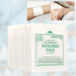 sterile non-woven gauze pad, wound care supplies for first aid waterproof dressing & gauze cotton pad for cleaning