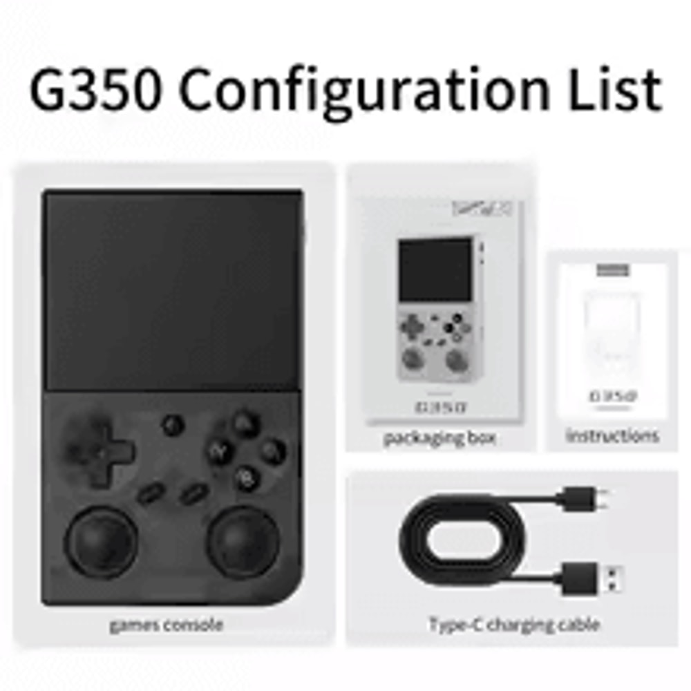 Retro Handheld Game Console With 35Inch IPS Screen Linux OS Dual Joysticks Vibration Motor 64GB Mem 9