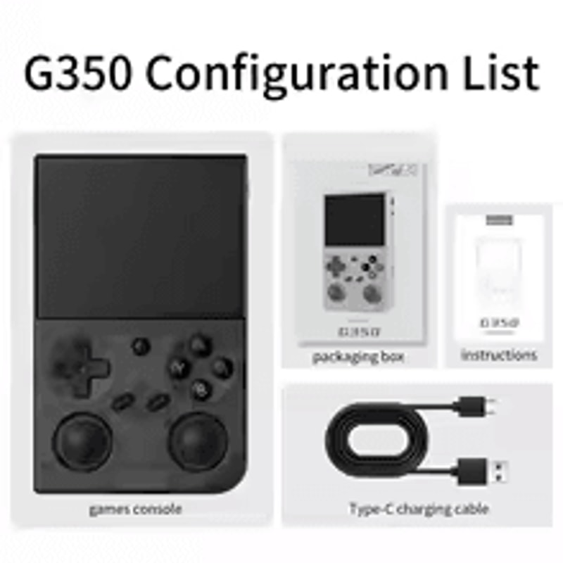 Retro Handheld Game Console With 35Inch IPS Screen Linux OS Dual Joysticks Vibration Motor 64GB Mem 9