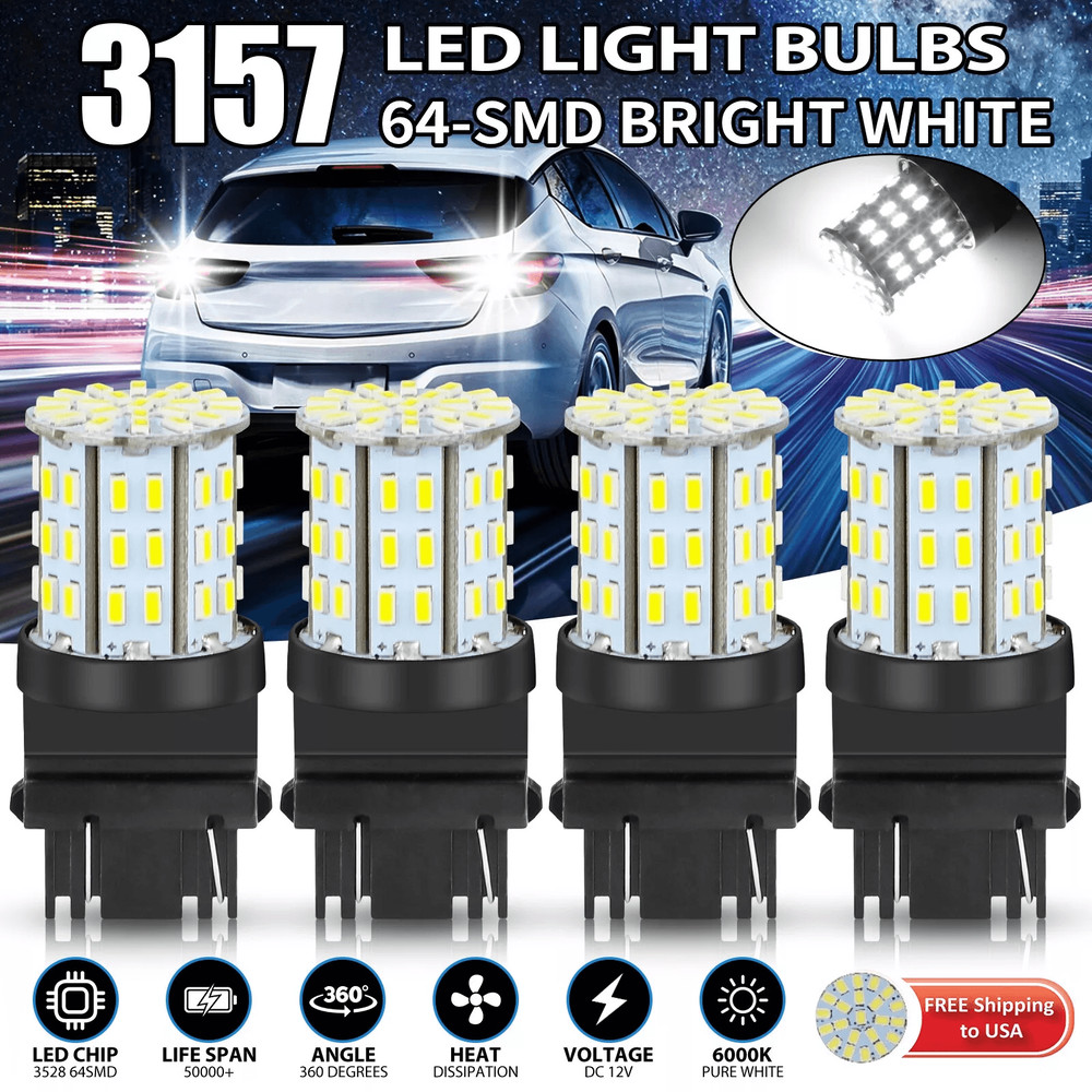 LED Reverse Tail Brake Stop Turn Signal DRL Light Bulb Pure White High Brightness Backup Parking Li 0