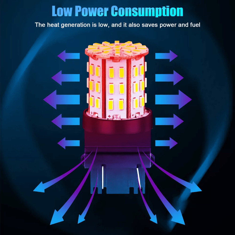 LED Reverse Tail Brake Stop Turn Signal DRL Light Bulb Pure White High Brightness Backup Parking Li 5