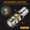LED WhiteAmber DRL Switchback Turn Signal Indicator Parking Light Bulbs Super Bright DualColor Plug 3