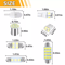 Car Interior Combo LED Map Dome Door Trunk License Plate Light Bulbs White SMD Kit For Universal Ve 7