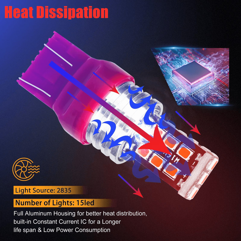 Red Strobe Flash Blinking Brake Light Bulbs Stop Tail Parking Light For Cars Trucks Motorcycles 4