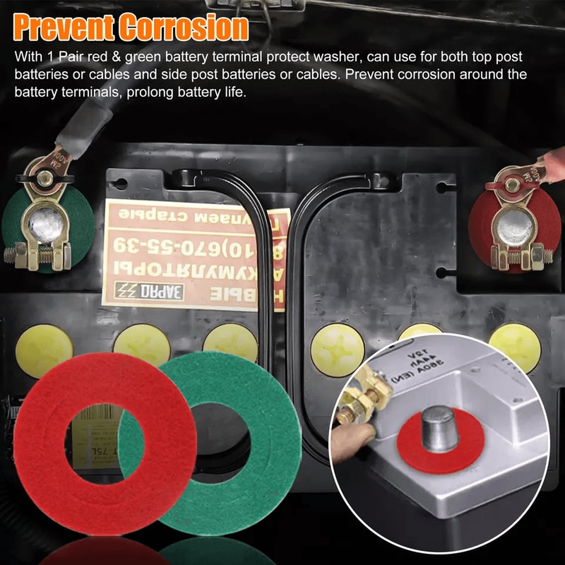 Brass Battery Terminal Positive Negative Clamps Connectors For Marine Car Boat Truck Van Top Post 3