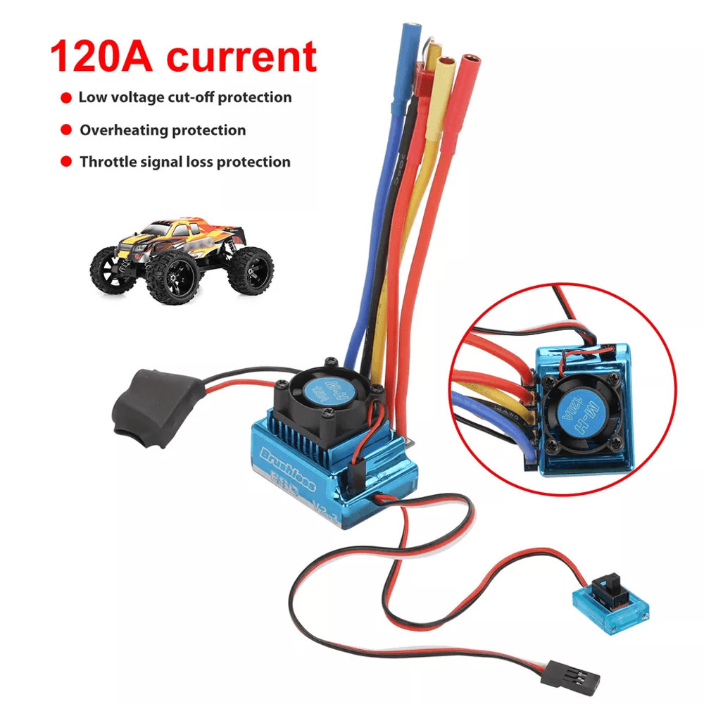 Brushless ESC Electric Speed Controller For RC Car Boat Truck With BEC Output High Performance Mode 1