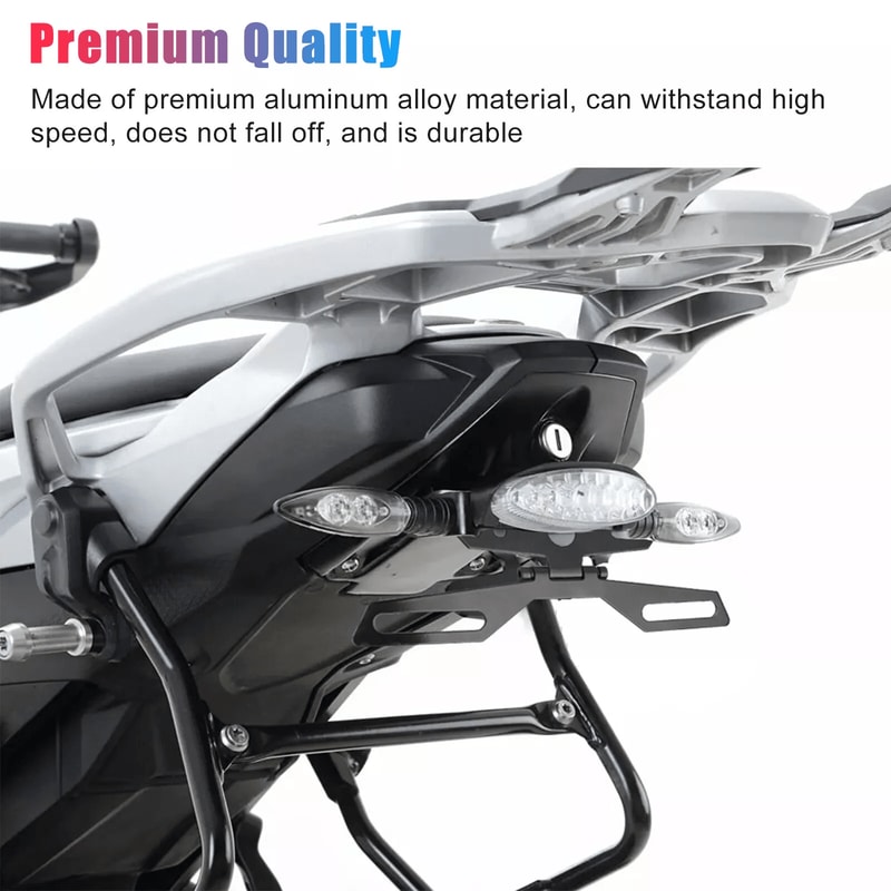Universal Motorcycle Folding License Plate Bracket Tail Light Holder Mount Rear Adjustable For Moto 2