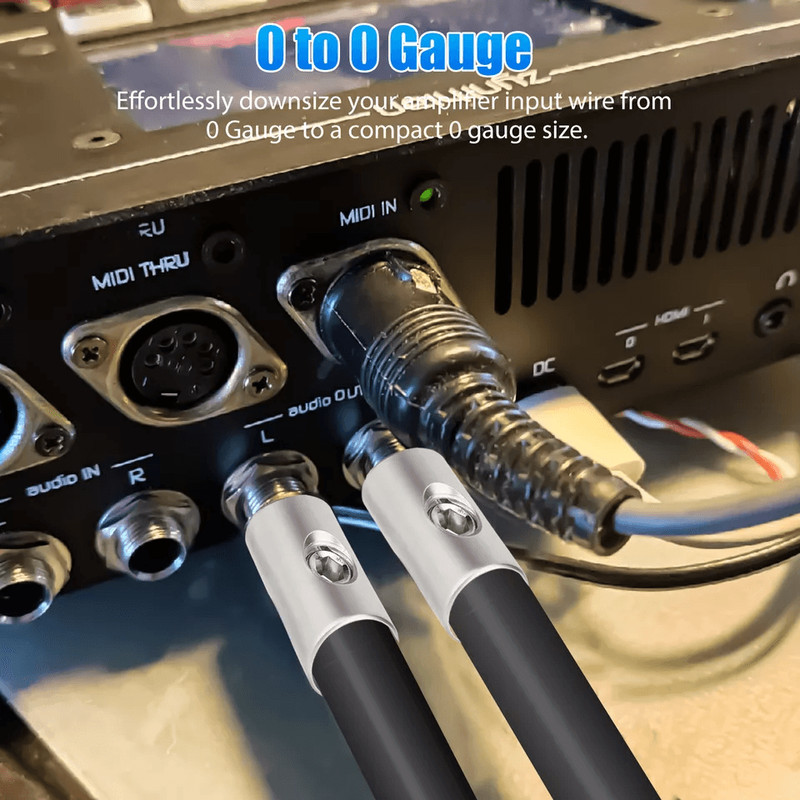 Pair Car Audio Power And Ground Gauge Amp Input Reducers Gauge Wire Reducer For Amplifier Power Gro 2