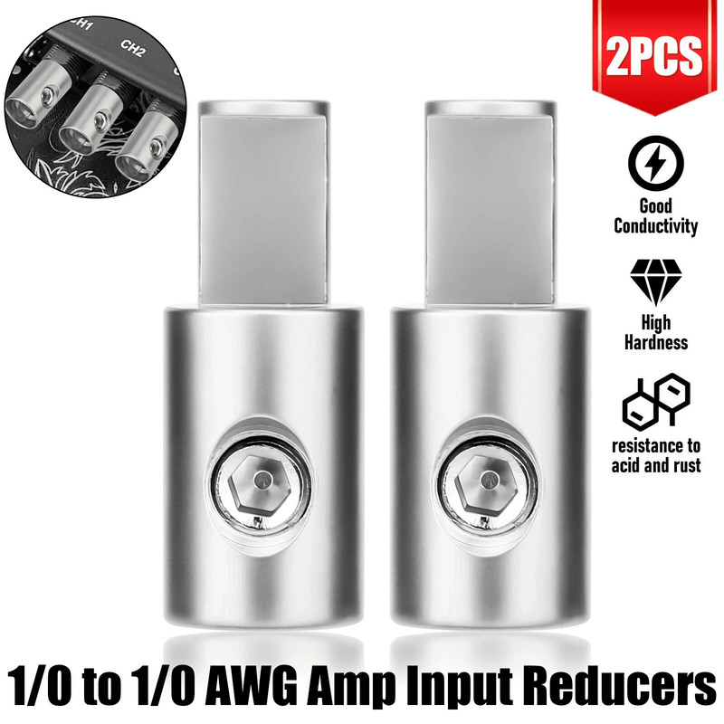 Pair Car Audio Power And Ground Gauge Amp Input Reducers Gauge Wire Reducer For Amplifier Power Gro 0