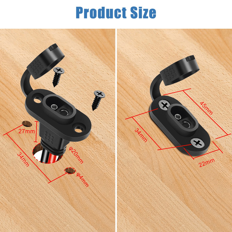 Adapter Battery Connector Cable Quick Connector Harness Plug To Female Socket 5