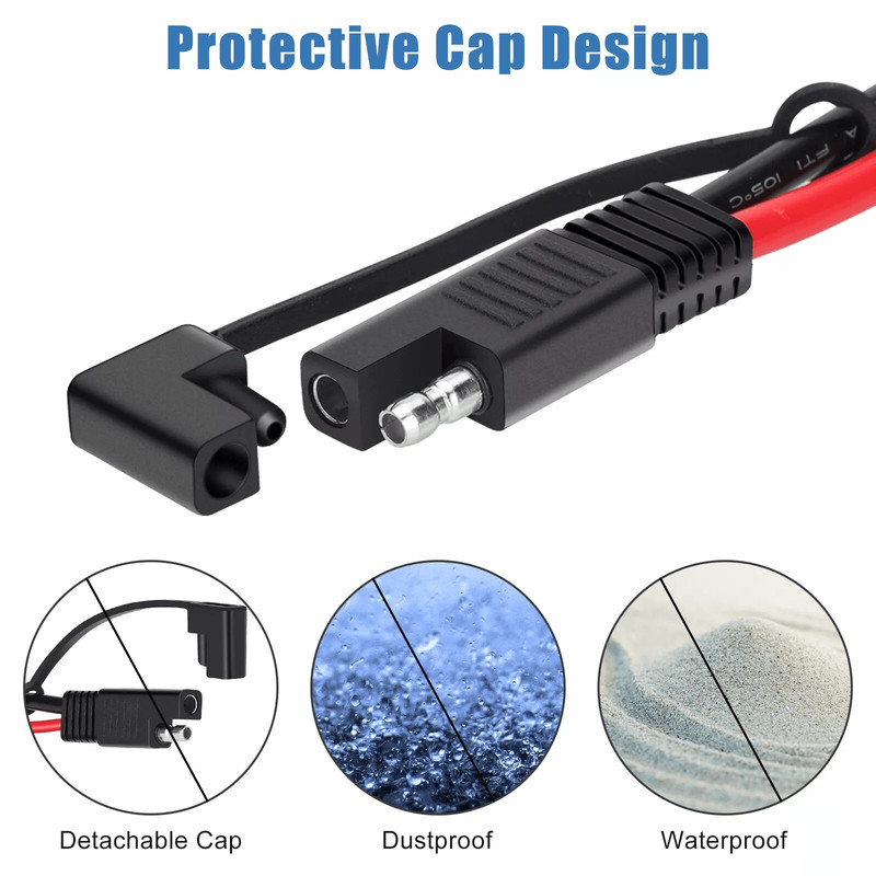 Adapter Battery Connector Cable Quick Connector Harness Plug To Female Socket 4