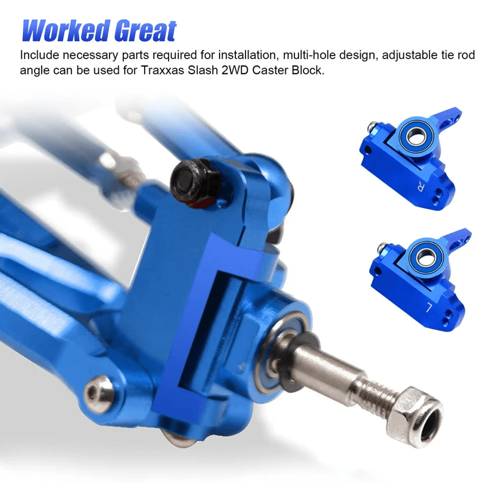 Aluminum Front Caster Block Steering Blocks And Rear Stub Axle Upgrade For Traxxas RC Car 2