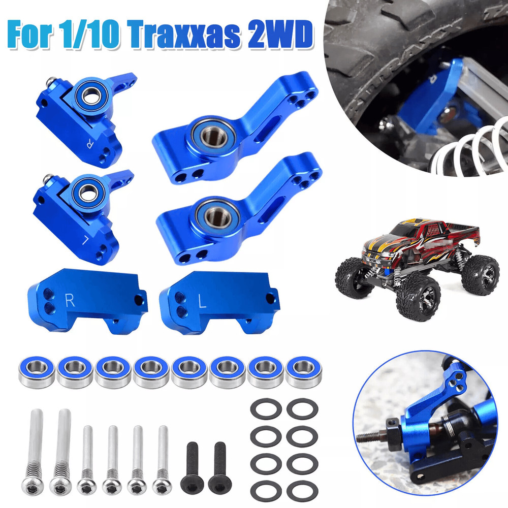 Aluminum Front Caster Block Steering Blocks And Rear Stub Axle Upgrade For Traxxas RC Car 6