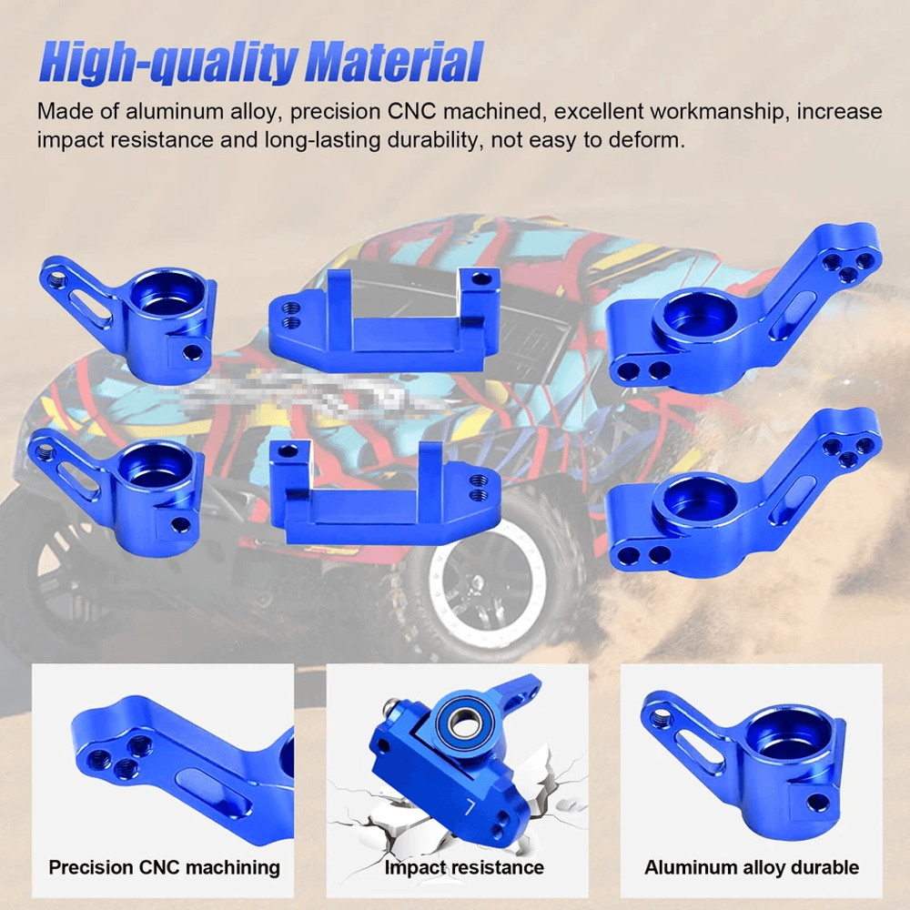 Aluminum Front Caster Block Steering Blocks And Rear Stub Axle Upgrade For Traxxas RC Car 7