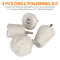 White Cotton Pad Polishing Buffing Wheel Set For Car  Motorcycle Drill Use Buffing Rims  Metal Fini 5