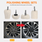 White Cotton Pad Polishing Buffing Wheel Set For Car Motorcycle Drill Use Buffing Rims Metal Fini 1
