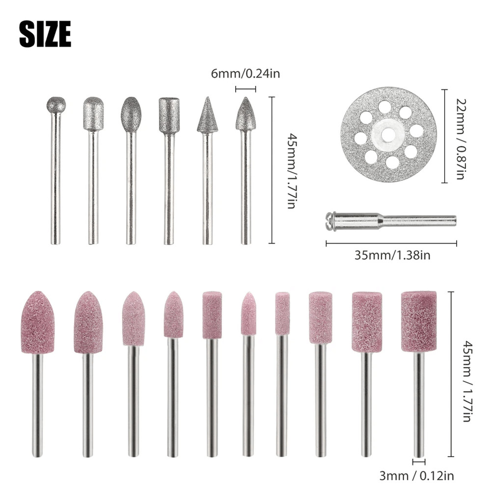 42Pcs Rotary Tool Bit Set For Dremel Glass Grinding Cutting Carving Polishing Kit For Metal Stone C 7