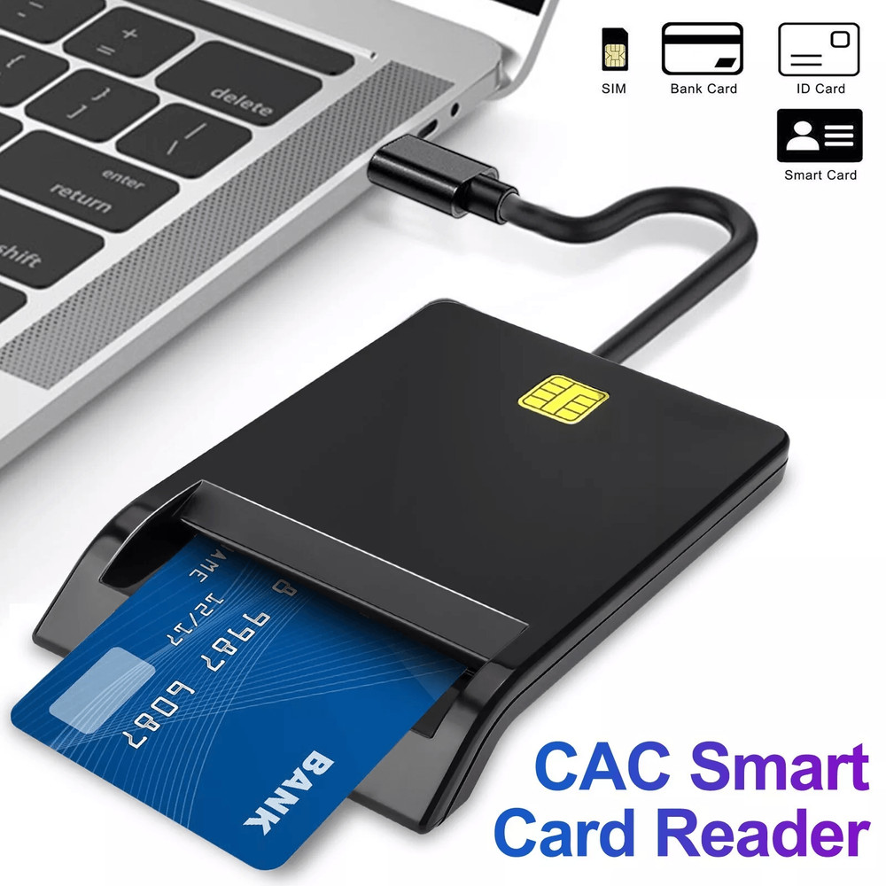 USB C Smart Card Reader For DOD Military CAC  Bank ID Access Compatible With Windows  MacOS 0