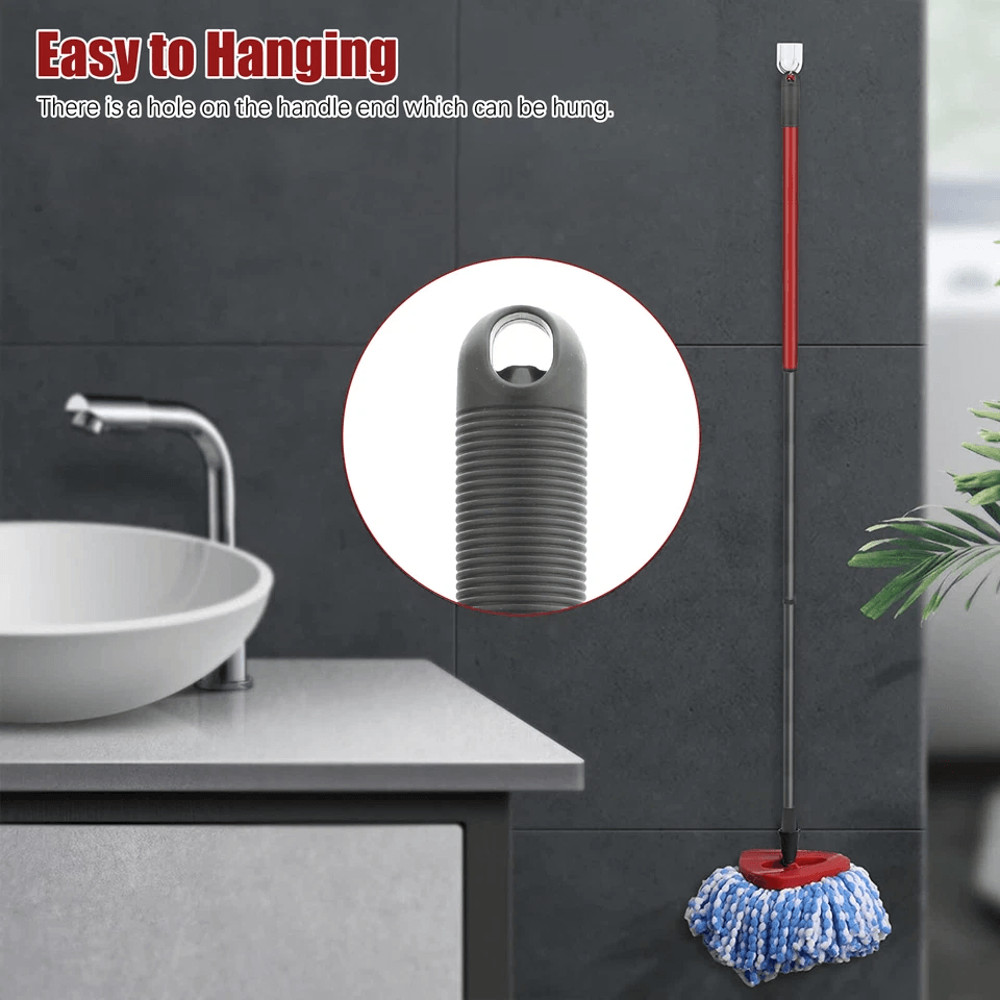 Telescopic Rotary Mop Stick Handle Replacement For Cedar EasyWring Floor Cleaning Adjustable Iron P 9