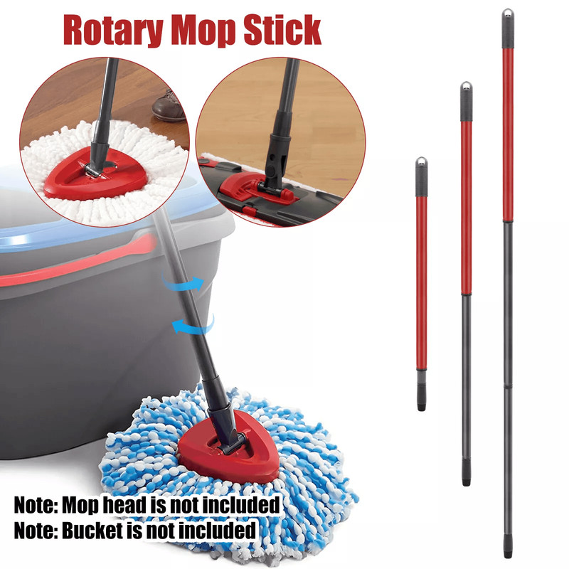 Telescopic Rotary Mop Stick Handle Replacement For Cedar EasyWring Floor Cleaning Adjustable Iron P 0