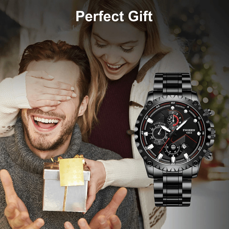 Waterproof Mens Watch Classic Stainless Steel Quartz Luminous Luxury Wristwatch For Business And Ca 5