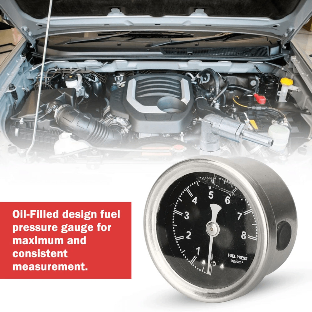 Universal Adjustable Car Fuel Pressure Regulator Kit With OilFilled Gauge High Performance Aluminum 3