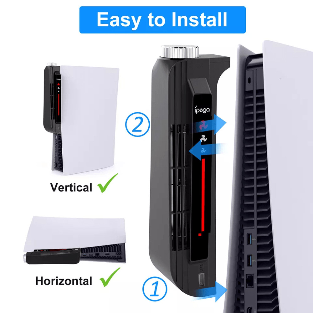 Adjustable Cooling Fan With USB Port Powerful Accessories For PlayStation Console Cooler System Wit 6