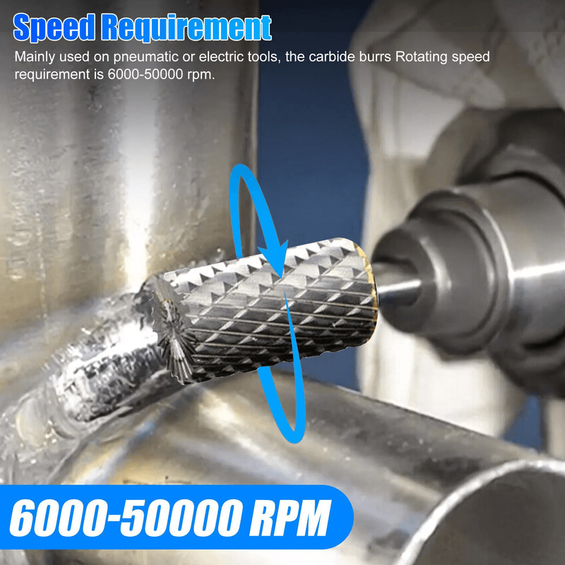 Shank Double Cut Tungsten Steel Carbide Rotary Burr Die Grinder Bits For Fast Material Removal And 4