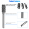 Shank Double Cut Tungsten Steel Carbide Rotary Burr Die Grinder Bits For Fast Material Removal And 2