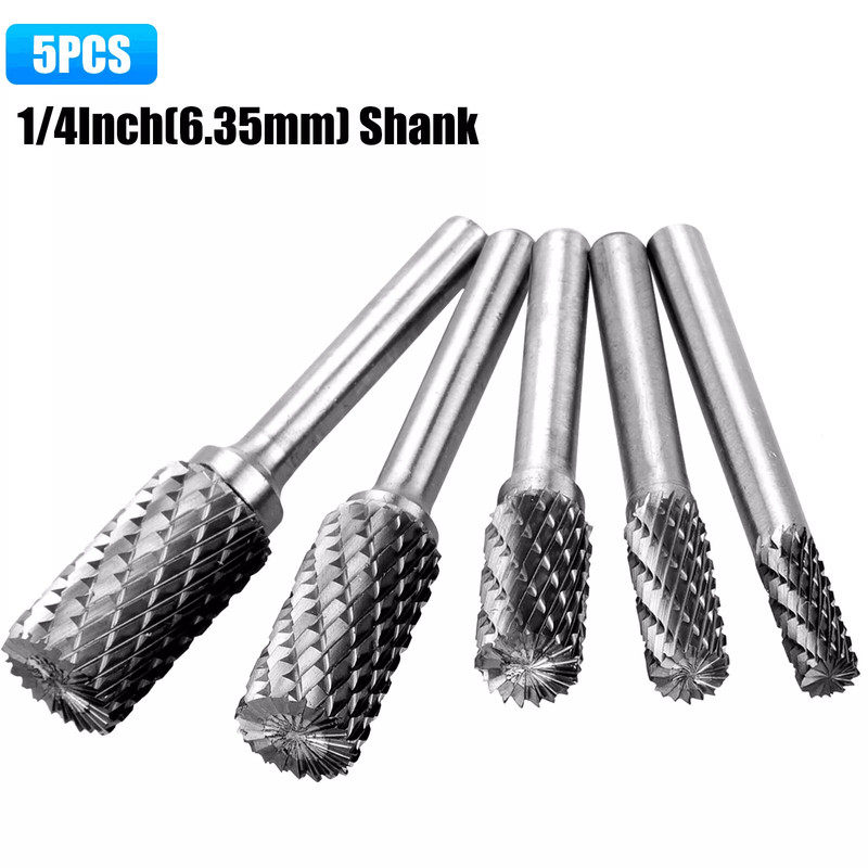 Shank Double Cut Tungsten Steel Carbide Rotary Burr Die Grinder Bits For Fast Material Removal And 0