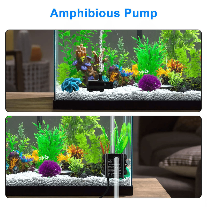 Aquarium Flow Adjustable Submersible Water Pump For Pond Fountain  Hydroponics 5