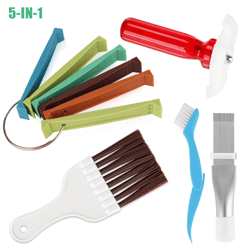 air conditioner fin cleaner set, condenser fin comb & straightener cleaning brush tool kit for ac maintenance