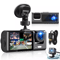 3 Lens Car DVR Dash Cam 1080P Front Inside Rear Camera Video Recorder With GSensor Night Vision And