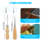 Leather Stitching Punch Awl Kit With Waxed Thread Needles And DIY Sewing Tools For Craft Projects 4