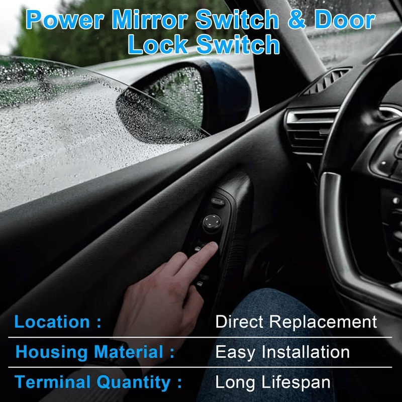 Left Door Lock Mirror Switch Driver For GMC Sierra Chevy Silverado 2