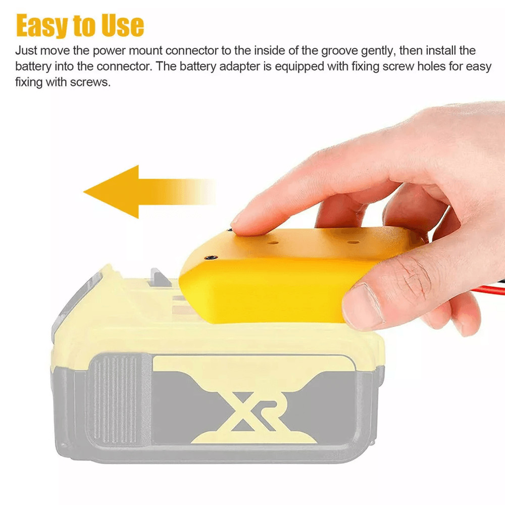 Battery Holder Dock For DeWalt Max DIY Adapter Mount For Power Wheels Conversion 1