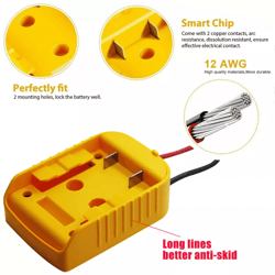 battery holder dock for dewalt max, diy adapter mount for power wheels conversion