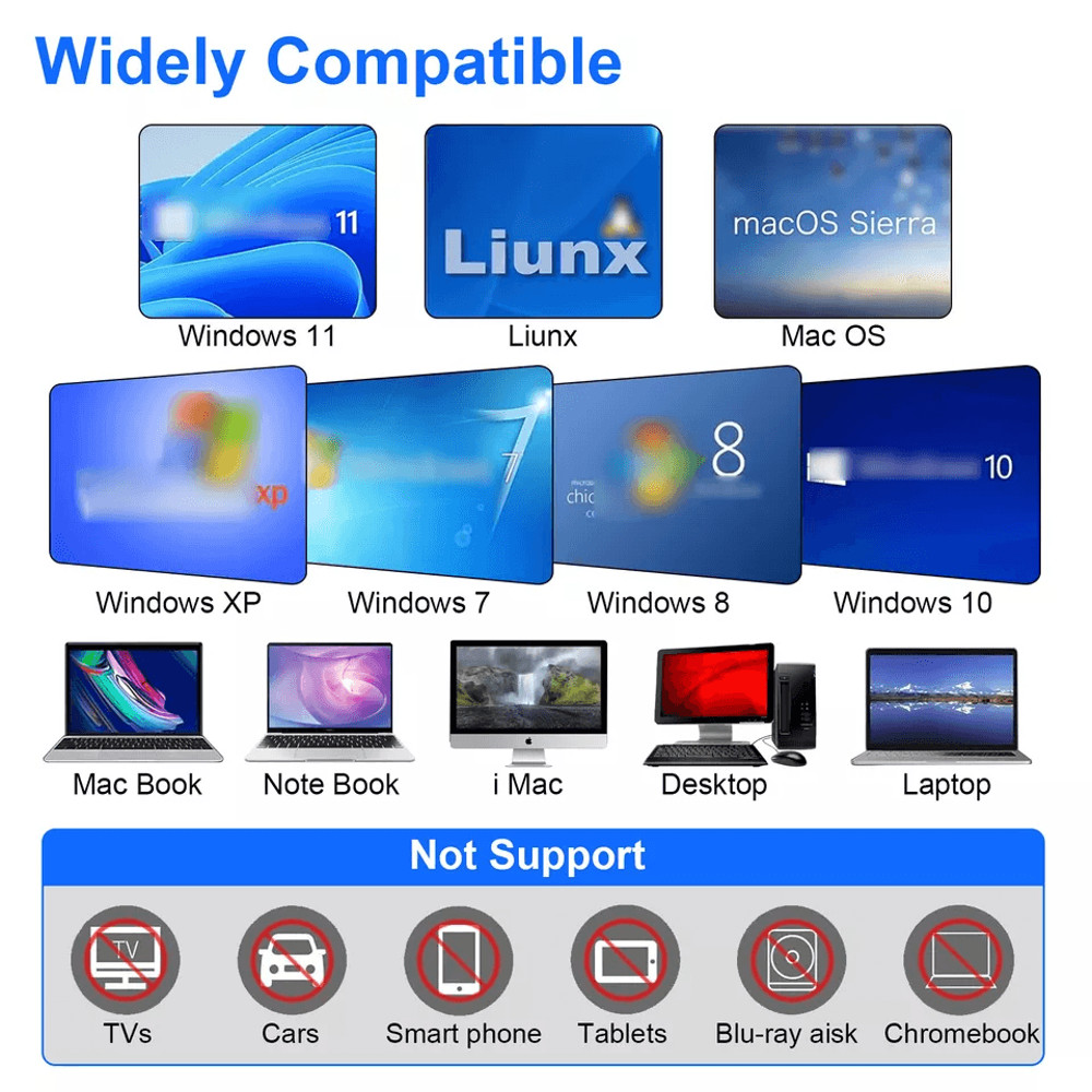 7IN1 Slim External CD DVD Drive USB 30 Burner Reader Writer Player For Laptop And PC 1