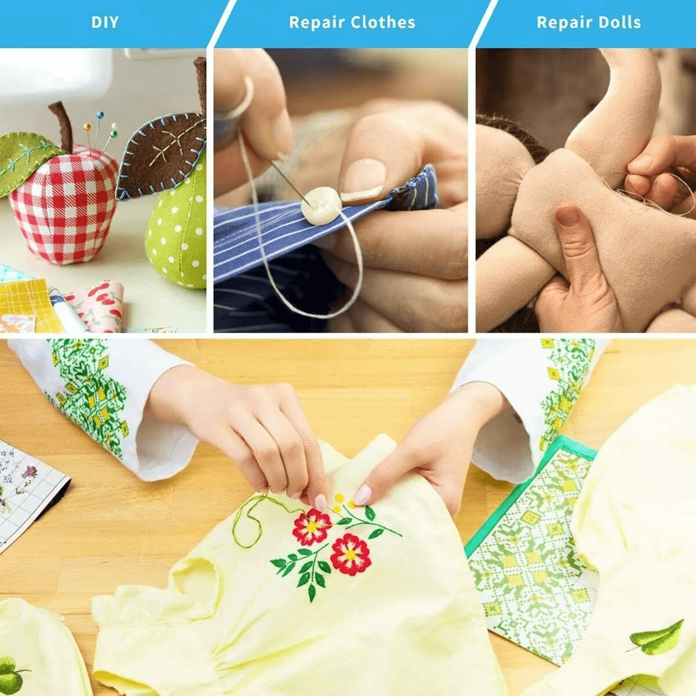 Portable Home Travel Sewing Kit With Thread Needle Scissors Thimble And Tape Measure 4