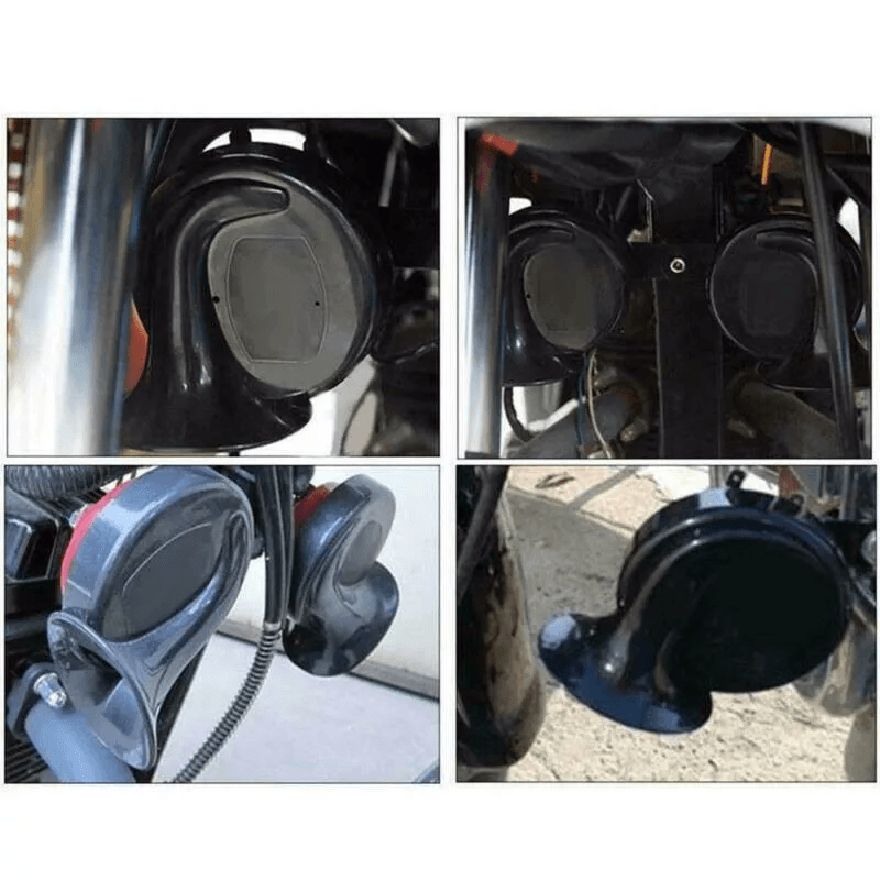 Super Loud Train Horn Waterproof For Motorcycle Car Truck Boat Compact Red Snail Horn With BuiltIn 5