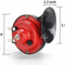 Super Loud Train Horn Waterproof For Motorcycle Car Truck Boat Compact Red Snail Horn With BuiltIn 8