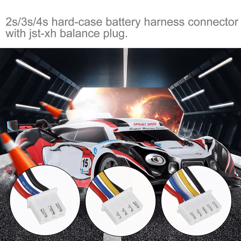 4S3S RC Lipo Battery Bullet Connector Cable Adapter For Traxxas TRX Cars 4mm Banana Plug 14AWG JSTX 2
