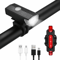 Cycling Front Rear Lamp Set USB Rechargeable LED Bike Headlight Taillight With Multiple Modes 7