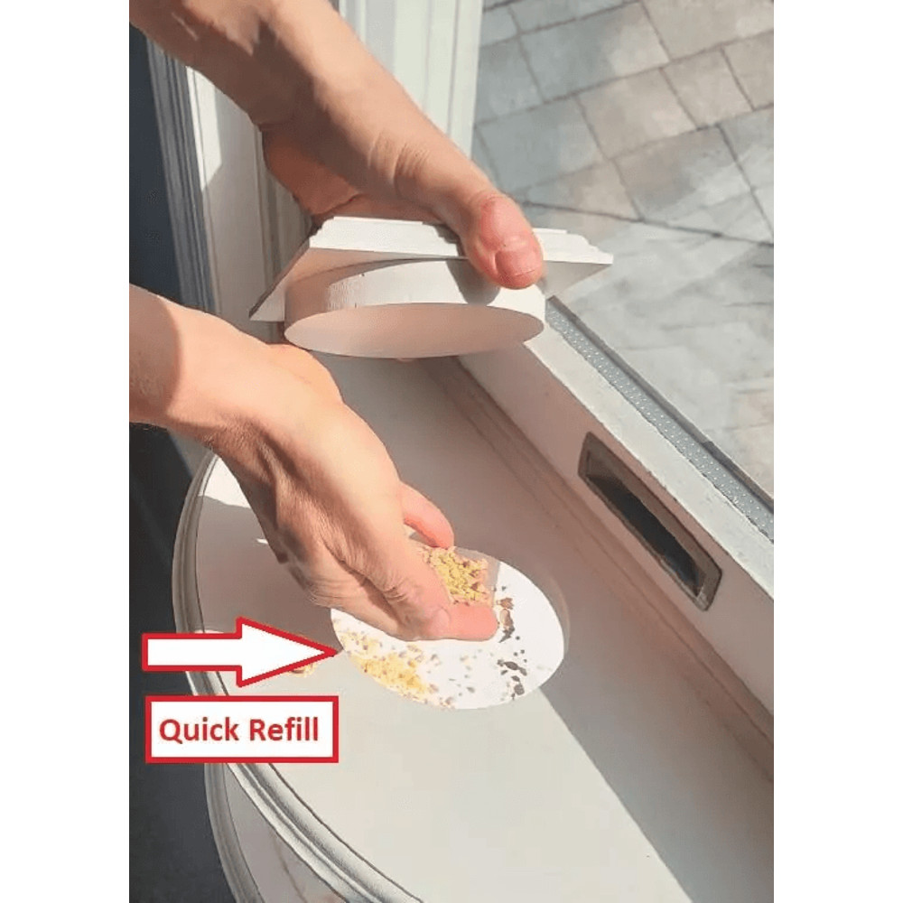 Clear View Window Bird Feeder 180 Indoor Viewing Easy Refill Durable PVC Design 6