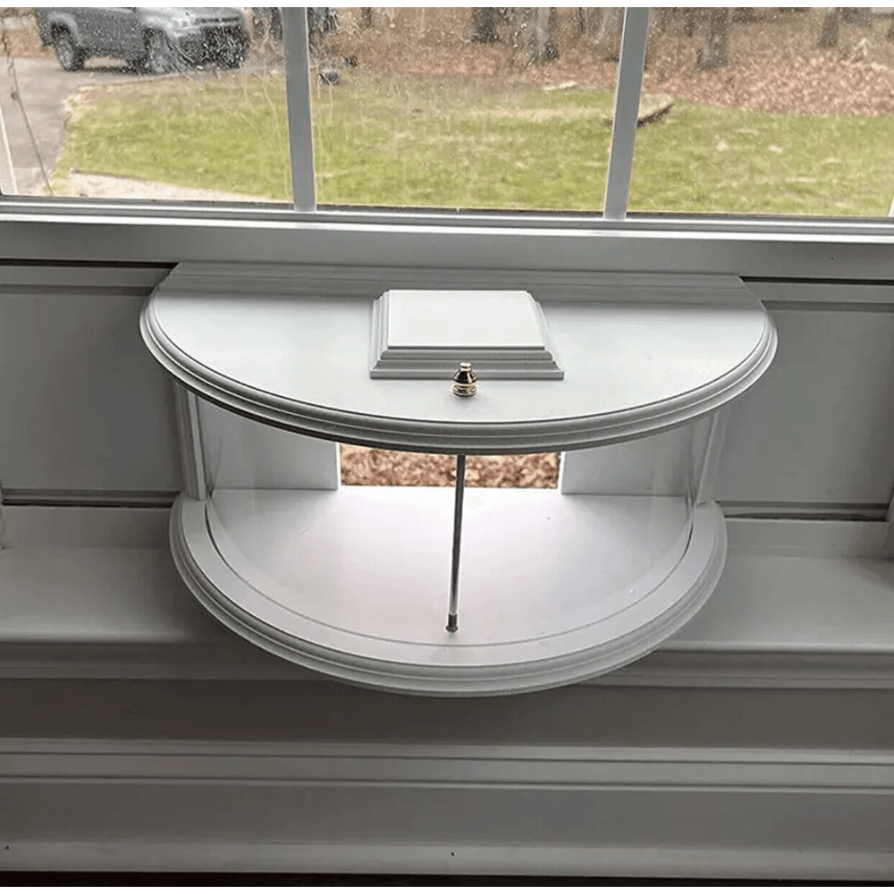 Clear View Window Bird Feeder 180 Indoor Viewing Easy Refill Durable PVC Design 4