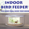 Clear View Window Bird Feeder 180 Indoor Viewing Easy Refill Durable PVC Design 0