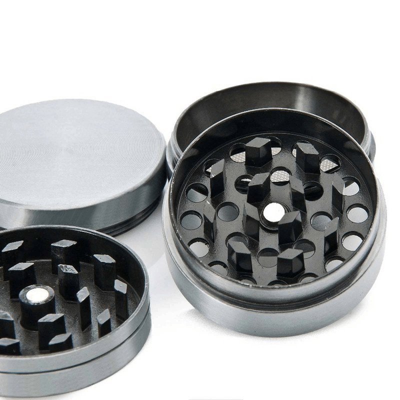 4 Piece Grinder Spice Tobacco Smoke Zinc Alloy Crusher With Leaf Design 1