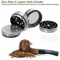 4 Piece Grinder Spice Tobacco Smoke Zinc Alloy Crusher With Leaf Design 3