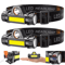 USB Rechargeable Waterproof LED Headlamp 990W XPE COB Headlight For Outdoor Use 0