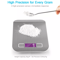 Digital Electronic Kitchen Scale High Precision Food Diet Postal Weight Balance With Auto Zero And 1